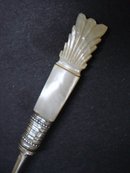 Victorian Mother of Pearl Silver Spoon