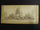 Stereoview Card Early 1900's Small Town Scene
