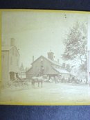 Stereoview Card Early 1900's Small Town Scene