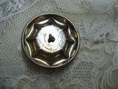 Celluloid Vintage Button - Silver - Blue