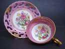 Luster Footed Teacup Set Vintage