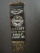 I O O F Independent Order of Odd Fellows Ribbon