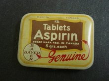 12 TABLETS ASPIRIN TIN BOX