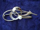 Elegant Vintage Brooch Gold Filled Elegant Bow Art Deco White Gold