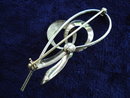 Elegant Vintage Brooch Gold Filled Elegant Bow Art Deco White Gold