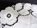 ROUND CENTREPIECE- WHITE ON WHITE EMBROIDERY