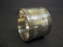 ANTIQUE NAPKING RING - FLORAL ENGRAVINGS