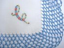 WIDE LACE HANKIE EMBROIDERED MONOGRAM