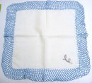 WIDE LACE HANKIE EMBROIDERED MONOGRAM