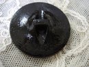 Victorian Glass Button - French Black Jet