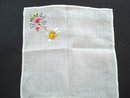 Very Pretty Handkerchief Hanky Made and Embroidered in Switzerland