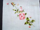 Stunning Handkerchief Silky Floral Embroidery