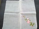 Stunning Handkerchief Silky Floral Embroidery