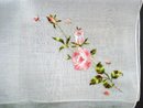 Stunning Handkerchief Silky Floral Embroidery