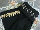 Vintage Ladies Gloves Black/Gold