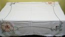 ANTIQUE EMBROIDERED TABLECLOTH