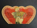FIGURAL VALENTINE CARD ADORABLE VINTAGE VALENTINE CARD