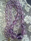 CELLULOID LAVENDER BEADS