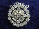 Wonderful Vintage Brooch and or Pendant Crystal Clear