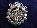 Wonderful Vintage Brooch and or Pendant Crystal Clear