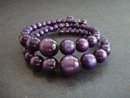 Very Pretty Plum Color Vintage Bead Bracelet