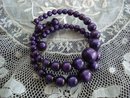 Very Pretty Plum Color Vintage Bead Bracelet