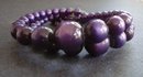 Very Pretty Plum Color Vintage Bead Bracelet