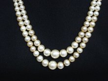 1940's PEARL NECKLACE 2 STRAND