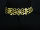 Elegant Gold Tone Necklace Choker Style