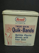BAND AID TIN BOX ANTIQUE TIN BOX - QUICK-BANDS by REXALL