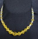 Precious Glass Necklace Amber Colour