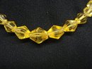 Precious Glass Necklace Amber Colour