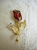 Vintage Brooch Rose Tiny