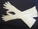 Antique Opera Gloves - White Kid Leather