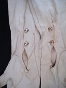 Antique Opera Gloves - White Kid Leather