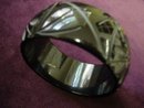 CARVED BAKELITE BRACELET-WIDE-INCREDIBLE SHOW PIECE!