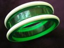 Superb Quality Lucite Transparent BRACELET Green and White