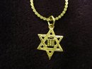 10K STAR of DAVID PENDANT AND CHAIN NECKLACE