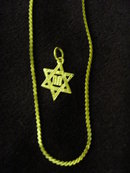 10K STAR of DAVID PENDANT AND CHAIN NECKLACE