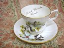 TEACUP and SAUCER SET by ROYAL WINDSOR CHINA