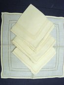 HAND DRAWNWORK NAPKINS SET OF FOUR