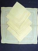 HAND DRAWNWORK NAPKINS SET OF FOUR