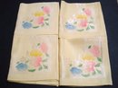 VINTAGE DAMASK NAPKINS SET OF FOUR