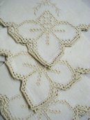 DRAWNTHREAD WORK NAPKINS SET OF FOUR