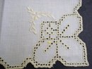 DRAWNTHREAD WORK NAPKINS SET OF FOUR