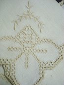 DRAWNTHREAD WORK NAPKINS SET OF FOUR