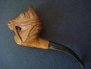 Carved Figural Pipe Signed LMB BREVETE
