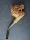 Carved Figural Pipe Signed LMB BREVETE