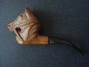 Carved Figural Pipe Signed LMB BREVETE
