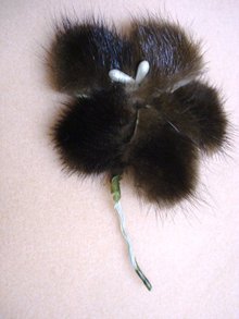 Unique Flower made from Mink Fur